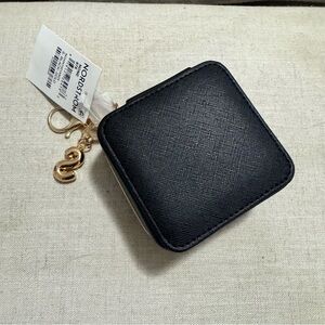 Nordstrom Chic Black Jewelry Case with Gold Charm